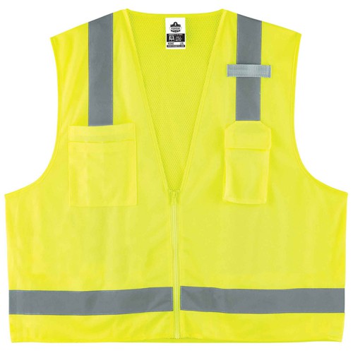 8249Z XS Lime Econ Surveyors Vest Type R Class 2 - Americas Industrial Supply