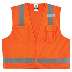 8249Z 4/5 XL Orange Econ Surveyors Vest Type R Class 2 - Americas Industrial Supply