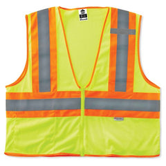 8230Z 4/5 XL Lime 2-Tone Vest Type R Class 2 - Americas Industrial Supply