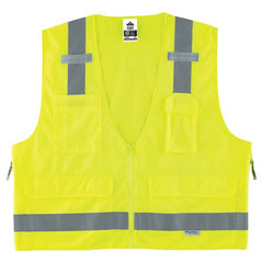 8250Z 4/5 XL Lime Surveyors Vest Type R Class 2 - Americas Industrial Supply