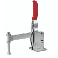 Manual Hold-Down Toggle Clamp: Vertical, 1,200 lb Capacity, Solid Bar, Flanged Base 48 & 60 ° Handle Movement, 100 & 140 ° Bar Opening, Plastic