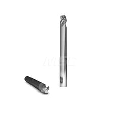 Ball End Mill: 0.375″ Dia, 3 Flute, Solid Carbide 2-1/2″ OAL, 3/8″ Shank Dia, 37 ° Helix, Uncoated, Single End, Series 2047