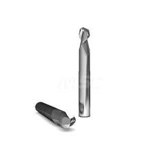 Square End Mill: 5/16'' Dia, 7/16'' LOC, 5/16'' Shank Dia, 4'' OAL, 2 Flutes, Solid Carbide Single End, Uncoated, Upcut Flute, 45 ° Helix, Centercutting, RH Cut, RH Flute, Series 2012