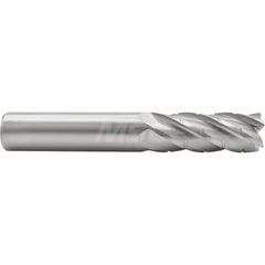 Square End Mill: 3/8'' Dia, 1-1/8'' LOC, 3/8'' Shank Dia, 3'' OAL, 5 Flutes, Solid Carbide Single End, Uncoated, Upcut Flute, 37 ° Helix, Centercutting, RH Cut, RH Flute, Series 1502