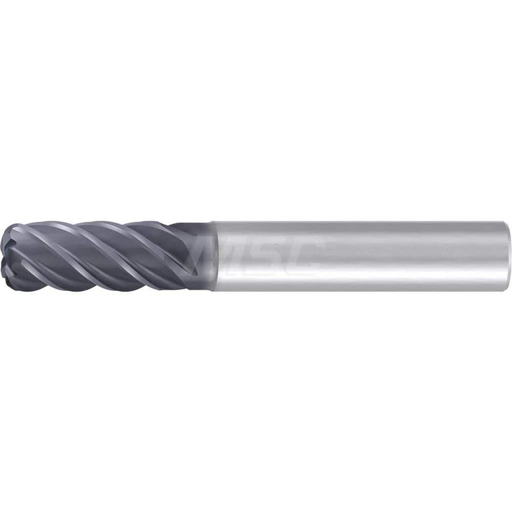 1/4″ Diam 5-Flute 35/38° Solid Carbide 0.01″ Corner Radius Roughing & Finishing End Mill AlCr Finish, 3/4″ LOC, 2-1/2″ OAL, 1/4″ Shank Diam, Centercutting, Standard Length