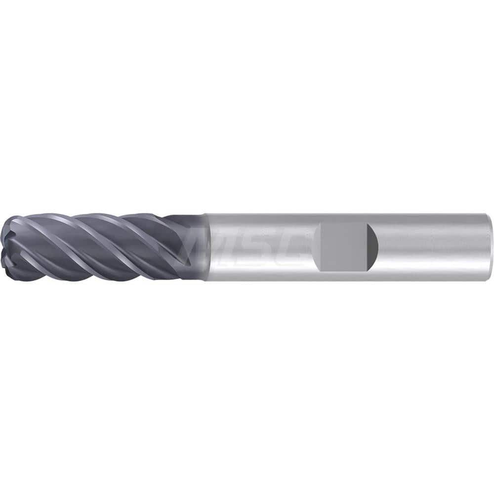 1/2″ Diam 5-Flute 35/38° Solid Carbide 0.03″ Corner Radius Roughing & Finishing End Mill AlCr Finish, 1″ LOC, 3″ OAL, 1/2″ Shank Diam, Centercutting, Standard Length
