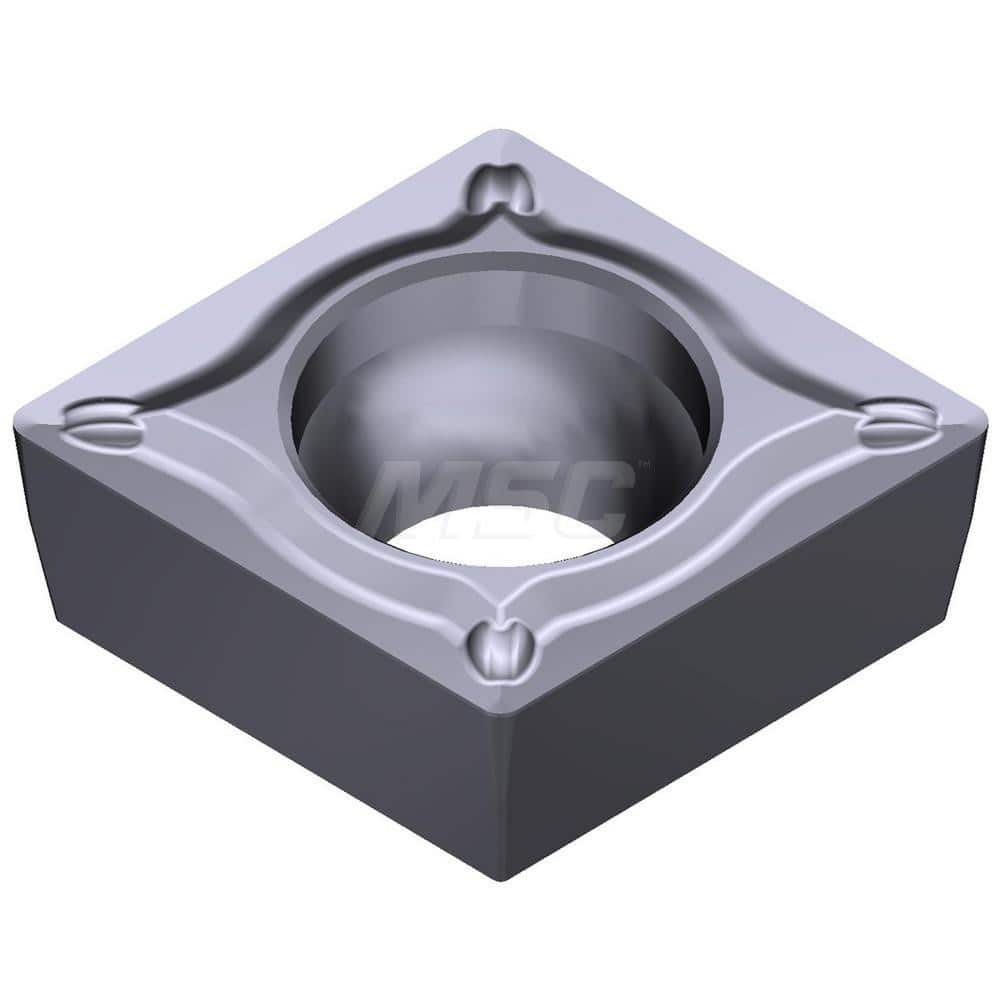 Turning Insert:  CCMT32.50.5ESU AC5005S,  Solid Carbide Absotech Finish,  0.3819″ Long,  3/8″ Inscribed Circle,  0.0079″ Corner Radius,  80.0 &deg N/A Series  AC5005S
