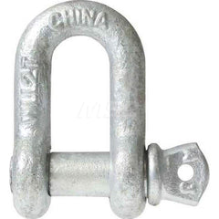 Shackle: Screw Pin Galvanized Steel, 3/8″ Pin Dia