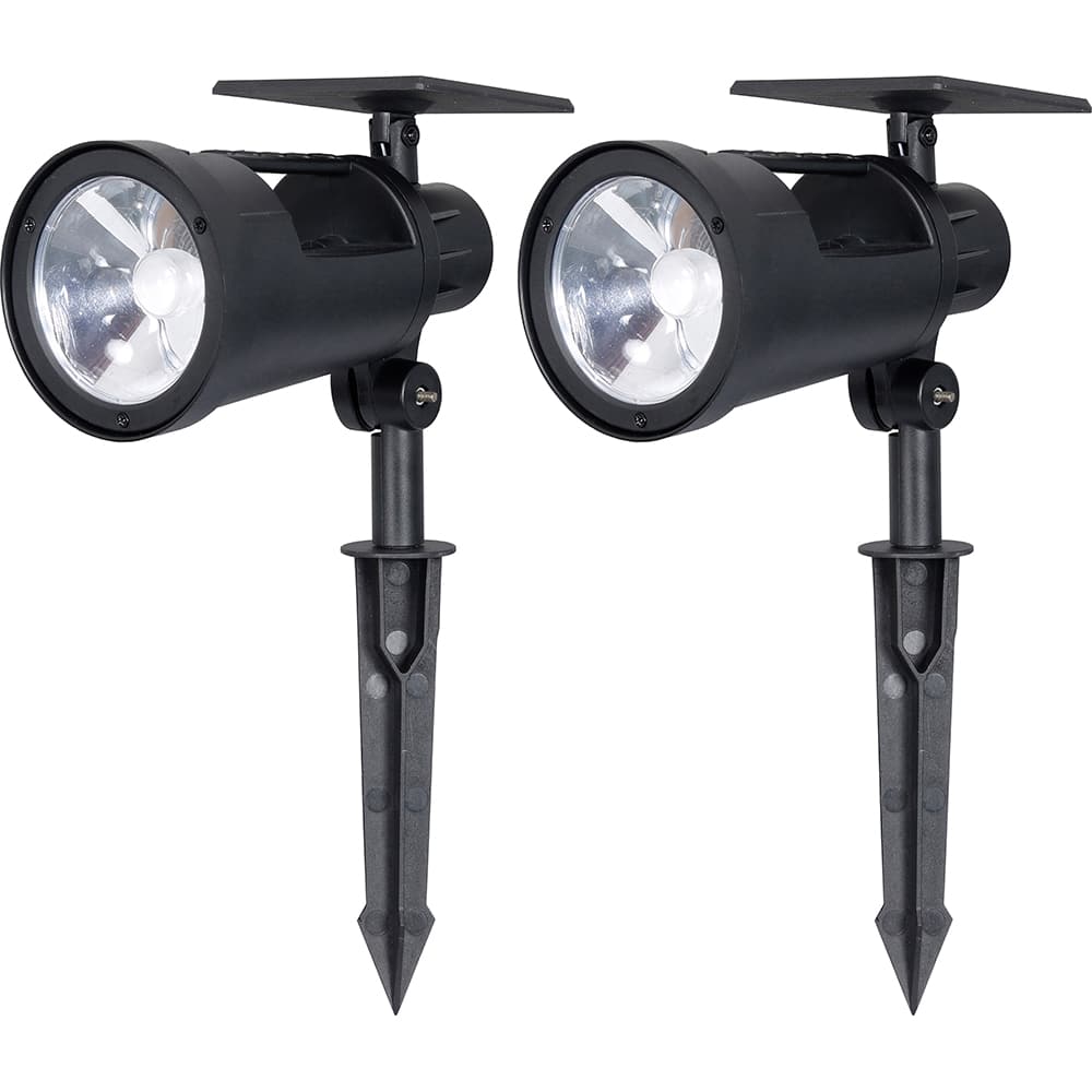 Westinghouse - Landscape Light Fixtures; Type of Fixture: Solar Spot Light ; Mounting Type: Ground ; Lamp Type: LED ; Housing Material: Plastic ; Housing Color: Black ; Wattage: 1.8 - Exact Industrial Supply