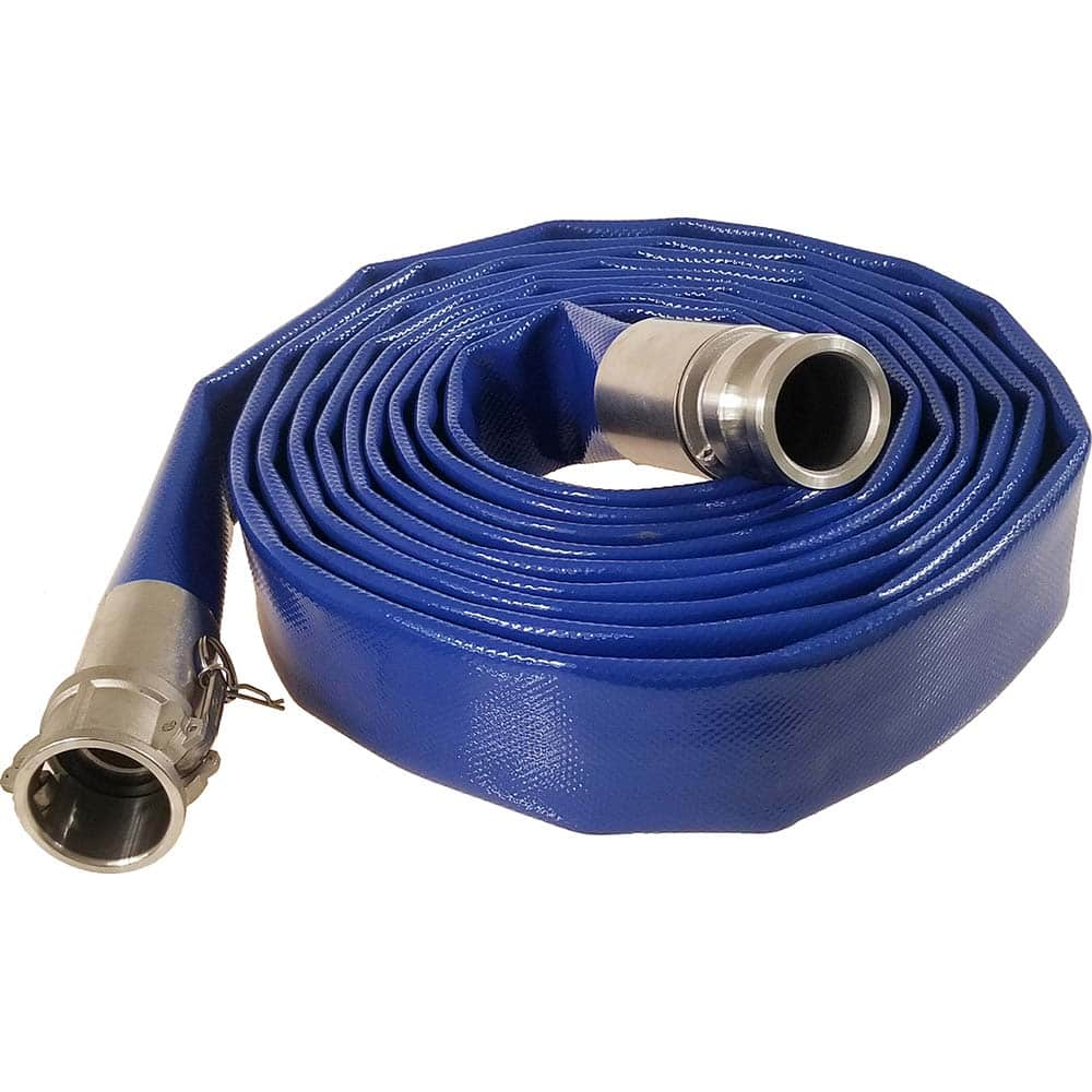 Kuriyama of America - Water & Discharge Hose; Inside Diameter (Decimal Inch): 2.5000 ; Outside Diameter (Decimal Inch): 2.7980 ; Outside Diameter (Inch): 2-51/64 ; Color: Blue ; Working Pressure (psi): 240.000 ; Length (Feet): 25 - Exact Industrial Supply