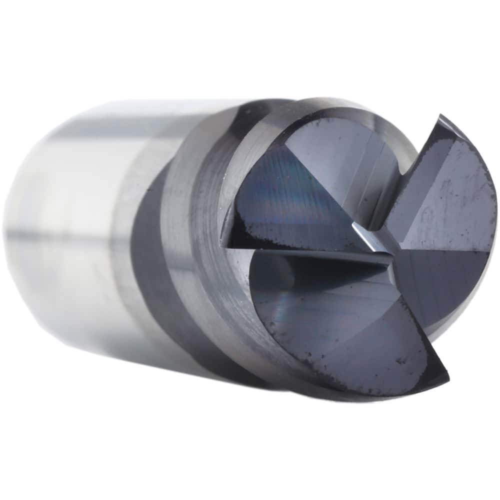 Corner Radius End Mill: 0.2188″ Dia, 3/4″ LOC, 0.015″ Radius, 3 Flutes, Solid Carbide 2-1/2″ OAL, 1/4″ Shank Dia, 50 ° Helix, AlCrN Coated, Corner Radius End, Centercutting, Series SM3F
