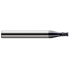 Harvey Tool - 0.4mm, 0.6mm LOC, 1/8" Shank Diam, 1-1/2" OAL, 4 Flute Solid Carbide Square End Mill - Exact Industrial Supply