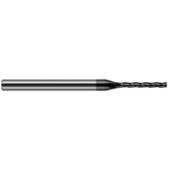 Square End Mill: 3/16'' Dia, 1-1/2'' LOC, 3/16'' Shank Dia, 3'' OAL, 4 Flutes, Solid Carbide Single End, Amorphous Diamond Finish, 30 ° Helix, RH Cut, RH Flute