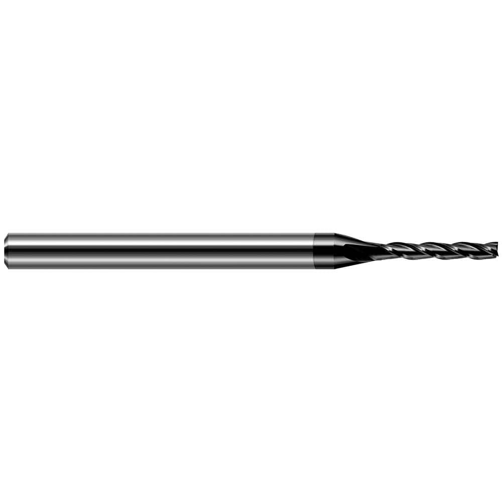 Square End Mill: 3/16'' Dia, 3/4'' LOC, 3/16'' Shank Dia, 3'' OAL, 4 Flutes, Solid Carbide Single End, Amorphous Diamond Finish, 30 ° Helix, Centercutting, RH Cut, RH Flute