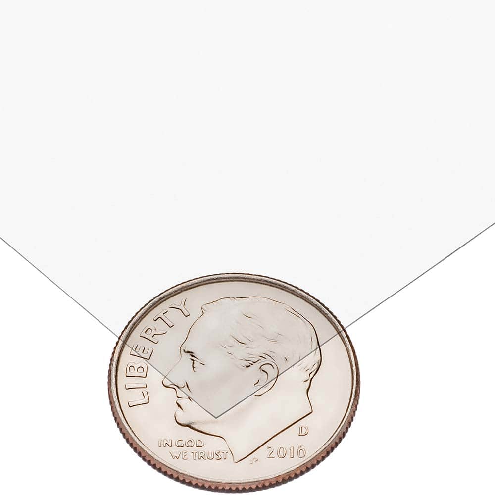 USA Sealing - Plastic Film; Material: Polycarbonate ; Thickness (Decimal Inch): 0.0100 ; Width (Inch): 40.0000 ; Width (Feet): 3.33 ; Length (Feet): 25.000 - Exact Industrial Supply