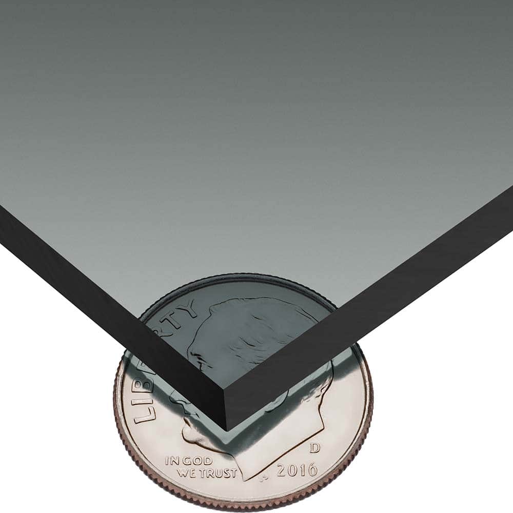 USA Sealing - Plastic Bars; Material: Polycarbonate ; Shape: Rectangular ; Height (Inch): 3/16 ; Width (Inch): 4 ; Length (Feet): 2 ; Color: Tinted Gray - Exact Industrial Supply