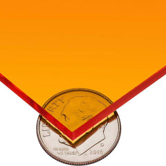 USA Sealing - Plastic Sheets; Material: Cast Acrylic ; Thickness (Inch): 1/4 ; Length (Feet): 8 ; Tensile Strength (psi): 10000 ; Color: Tinted Orange ; Material Grade: Standard - Exact Industrial Supply