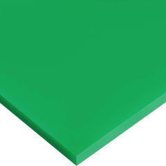 USA Sealing - Plastic Bars; Material: Cast Acrylic ; Shape: Rectangular ; Height (Inch): 1/4 ; Width (Inch): 1 ; Length (Feet): 2.000 ; Color: Green - Exact Industrial Supply