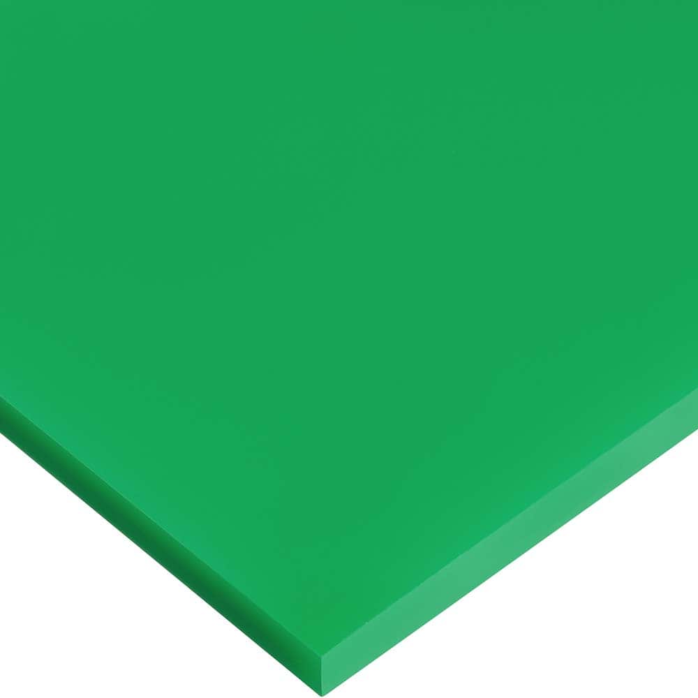 USA Sealing - Plastic Sheets; Material: Cast Acrylic ; Thickness (Inch): 1/4 ; Length (Feet): 8 ; Tensile Strength (psi): 10000 ; Color: Green ; Material Grade: Standard - Exact Industrial Supply