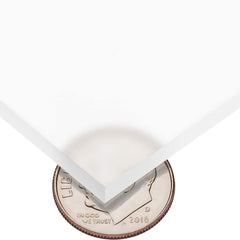 USA Sealing - Plastic Sheets; Material: Cast Acrylic ; Thickness (Inch): 1/8 ; Length (Feet): 1 ; Tensile Strength (psi): 10000 ; Color: Frosted ; Material Grade: Standard - Exact Industrial Supply