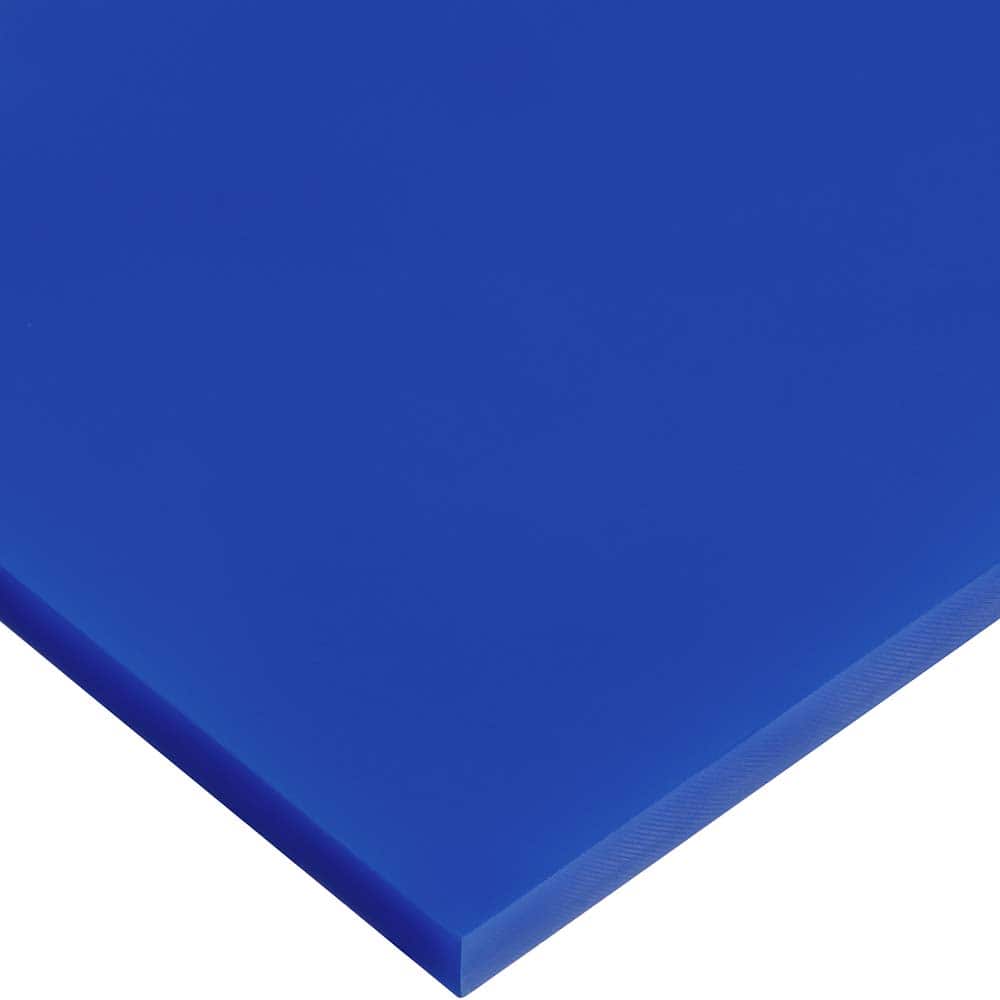 USA Sealing - Plastic Bars; Material: Cast Acrylic ; Shape: Rectangular ; Height (Inch): 1/8 ; Width (Inch): 4 ; Length (Feet): 2.000 ; Color: Blue - Exact Industrial Supply