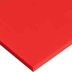 USA Sealing - Plastic Bars; Material: Cast Acrylic ; Shape: Rectangular ; Height (Inch): 1/8 ; Width (Inch): 4 ; Length (Feet): 2.000 ; Color: Red - Exact Industrial Supply
