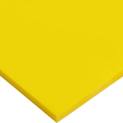 USA Sealing - Plastic Sheets; Material: Cast Acrylic ; Thickness (Inch): 1/8 ; Length (Feet): 1 ; Tensile Strength (psi): 10000 ; Color: Yellow ; Material Grade: Standard - Exact Industrial Supply