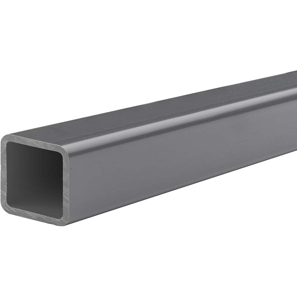 USA Sealing - Plastic Tubes; Material: PVC ; Outside Diameter (Decimal Inch): 3.3460 ; Maximum Length (Inch): 24 ; Wall Thickness (Decimal Inch): 0.0980 ; Color: Gray ; Shape: Rectangular - Exact Industrial Supply