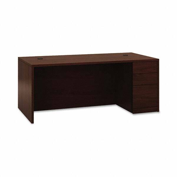 Hon - Office Desks Type: Single Pedestal w/Right Hand Return Center Draw: No - Americas Industrial Supply