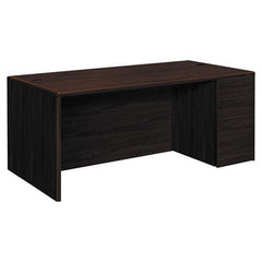 Hon - Office Desks Type: Single Pedestal w/Right Hand Return Center Draw: No - Americas Industrial Supply