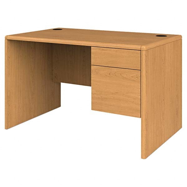 Hon - Office Desks Type: Single Pedestal w/Right Hand Return Center Draw: No - Americas Industrial Supply