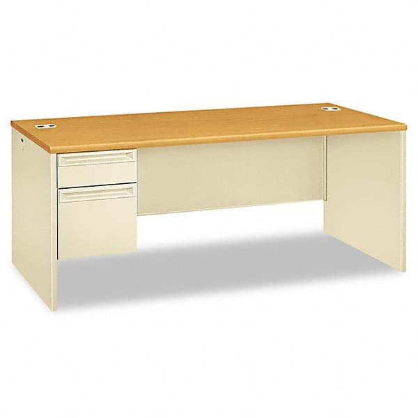 Hon - Office Desks Type: Single Pedestal w/Left Hand Return Center Draw: No - Americas Industrial Supply