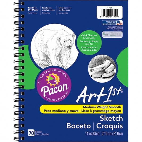 Pacon - Note Pads, Writing Pads & Notebooks Writing Pads & Notebook Type: Sketch Size: 11 x 8-1/2 - Americas Industrial Supply