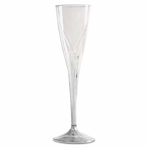 WNA - Classicware One-Piece Champagne Flutes, 5 oz, Clear, Plastic, 10/Pack - Americas Industrial Supply