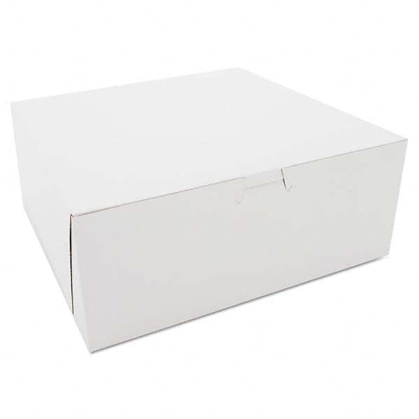 SCT - Bakery Boxes, White, Kraft, 10W x 10D x 4H - Americas Industrial Supply