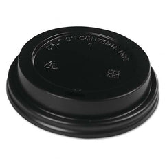 Boardwalk - Hot Cup Lids, Fits 10-20 oz Hot Cups, Black, 1000/Carton - Americas Industrial Supply