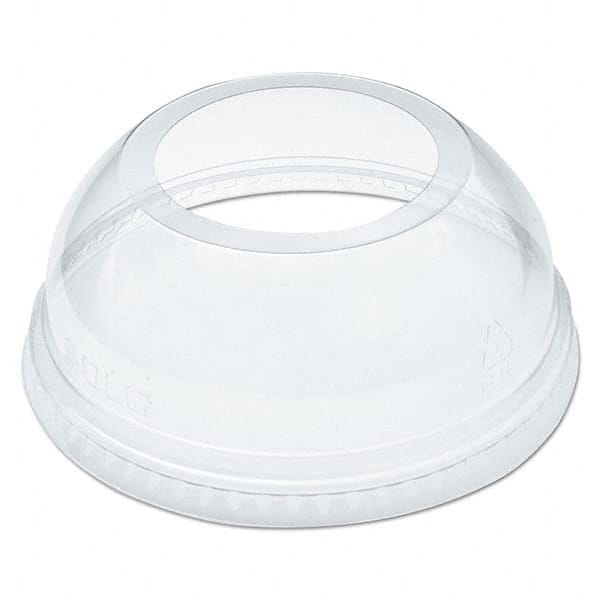 DART - Open-Top Dome Lid for 16-24 oz Plastic Cups, Clear, 1.9" Diam Hole, 1000/Carton - Americas Industrial Supply