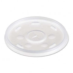 DART - Plastic Lids, for 12 oz Hot/Cold Foam Cups, Slip-Thru Lid, White, 1000/Carton - Americas Industrial Supply