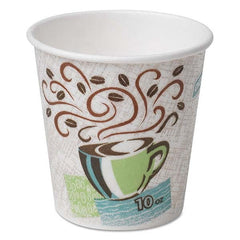 Dixie - PerfecTouch Paper Hot Cups, 10 oz, Coffee Haze, 1000/Carton - Americas Industrial Supply