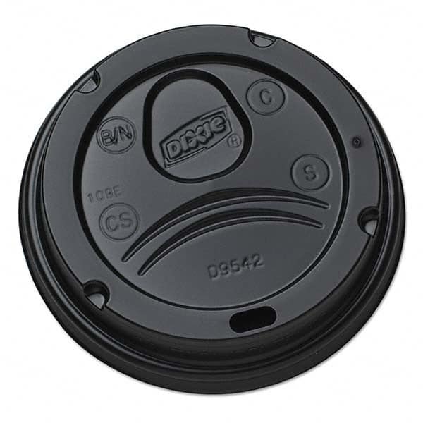 Dixie - Drink-Thru Lids for 10-20 oz Cups, Plastic, Black - Americas Industrial Supply