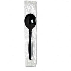 Dixie - Individually Wrapped Spoons, Plastic, Black, 1000/Carton - Americas Industrial Supply