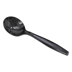 Dixie - Plastic Cutlery, Heavyweight Soup Spoons, 5 3/4", Black, 1000/Carton - Americas Industrial Supply