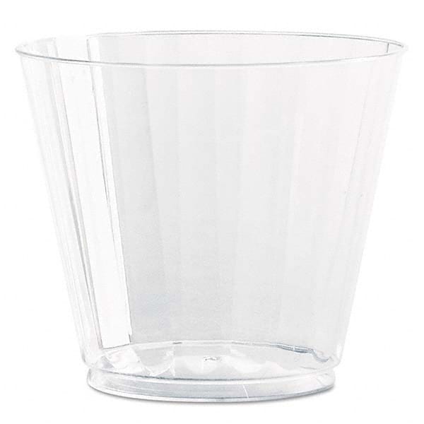 WNA - Classic Crystal Plastic Tumblers, 9 oz, Clear, Fluted, Squat, 12/Pack - Americas Industrial Supply