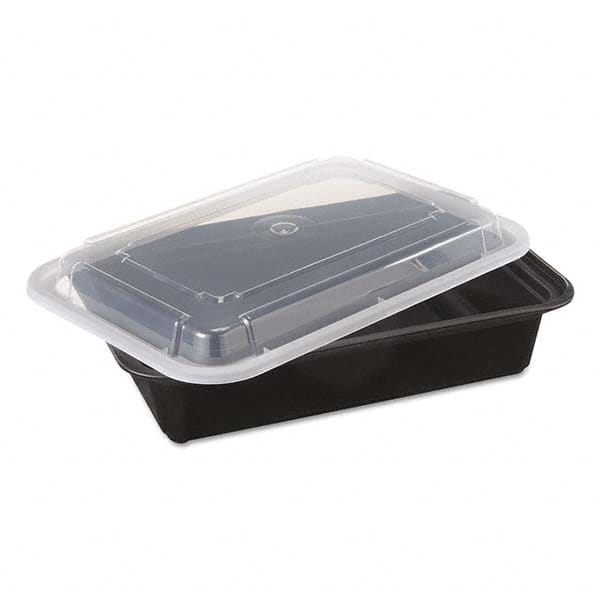 Pactiv - VERSAtainers, Black/Clear, 38 oz, 6w x 8 1/2d x 2h, 150/Carton - Americas Industrial Supply