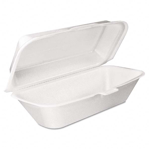 DART - Foam Hoagie Container with Removable Lid, 9-4/5 x 5-3/10 x 3-3/10, White, 125/Bag - Americas Industrial Supply