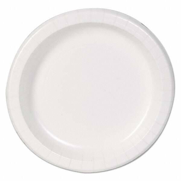 Dixie Basic - Basic Paper Dinnerware, Plates, White, 8.5" Diam, 125/Pack - Americas Industrial Supply