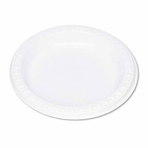 Tablemate Products - Plastic Dinnerware, Plates, 6" Diam, White, 125/Pack - Americas Industrial Supply