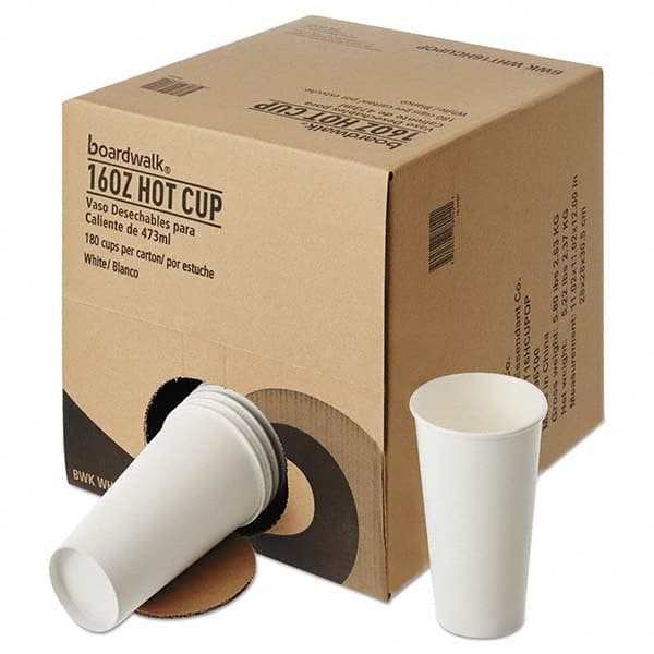 Boardwalk - Convenience Pack Paper Hot Cups, 16 oz, White, 180/Carton - Americas Industrial Supply