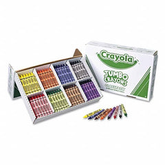 Crayola - Markers & Paintsticks Type: All Purpose Wax Crayon Color: Black; Blue; Brown; Green; Orange; Red; Violet; Yellow - Americas Industrial Supply