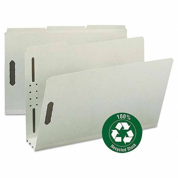 SMEAD - File Folders, Expansion Folders & Hanging Files Folder/File Type: Classification Folders with Tob Tab Fastener Color: Green - Americas Industrial Supply